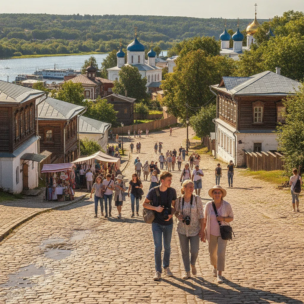 Прогулка по мощеным улицам Плёса