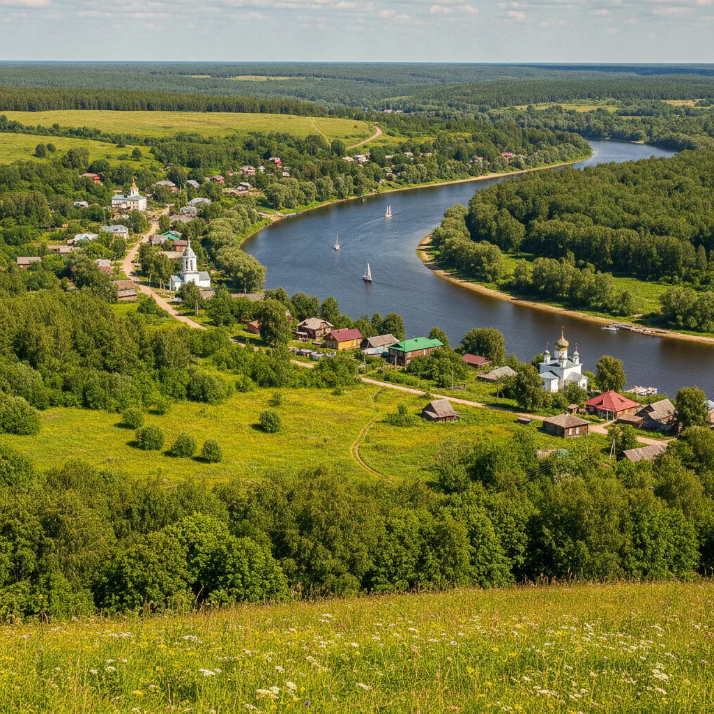 Панорама с горы Левитана