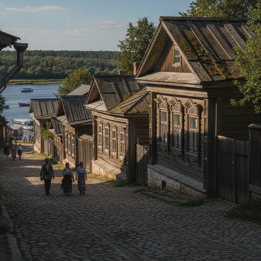 Старинные дома на улице Плеса