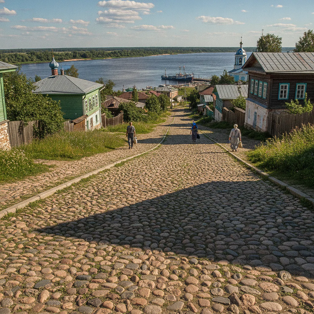 Старинные мощеные дорожки Плеса