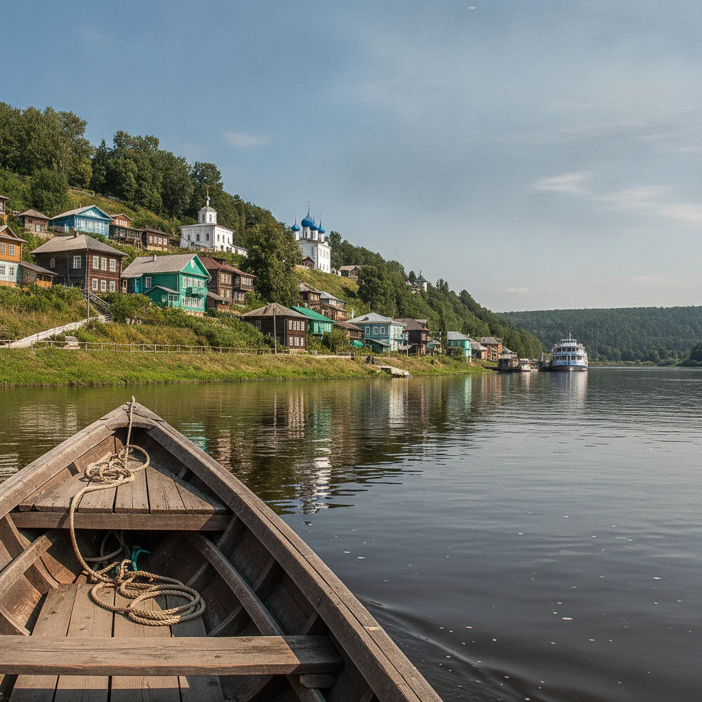 Вид с катера на Плес