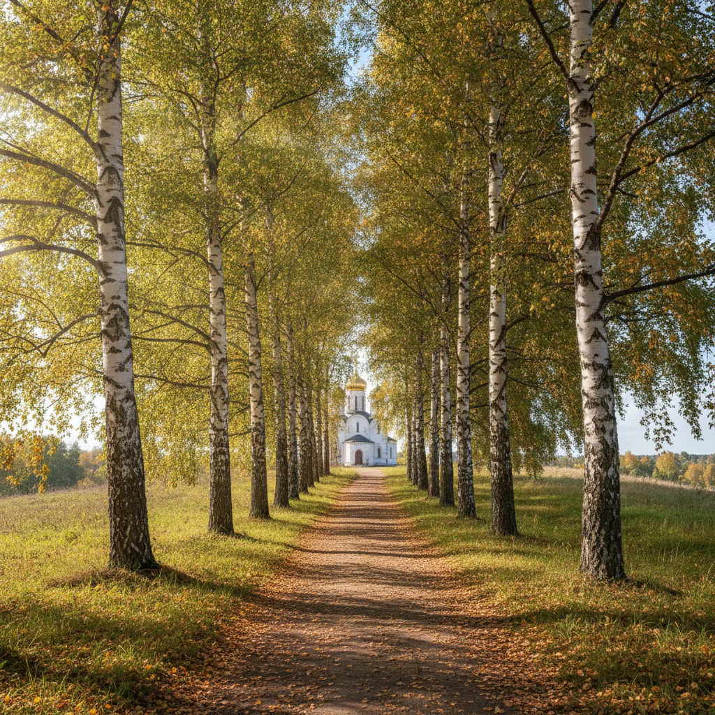 Аллея вековых берез